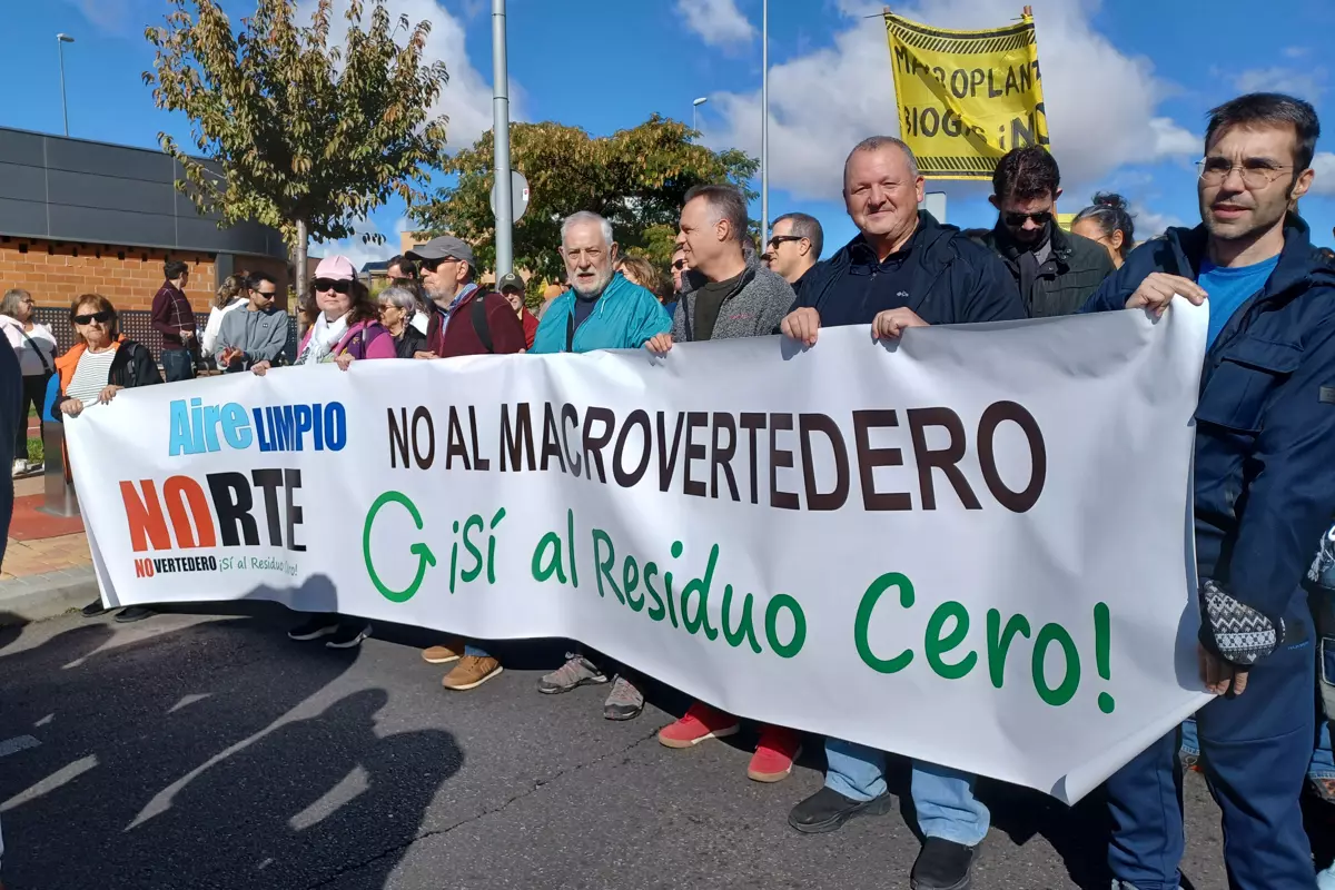 Masiva protesta en Colmenar Viejo contra la planta de biogás