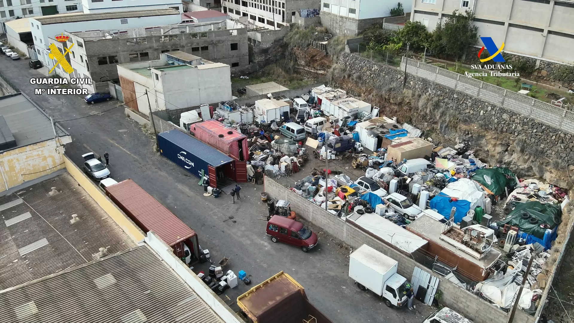 Red criminal desarticulada por enviar desechos tóxicos de Canarias a África