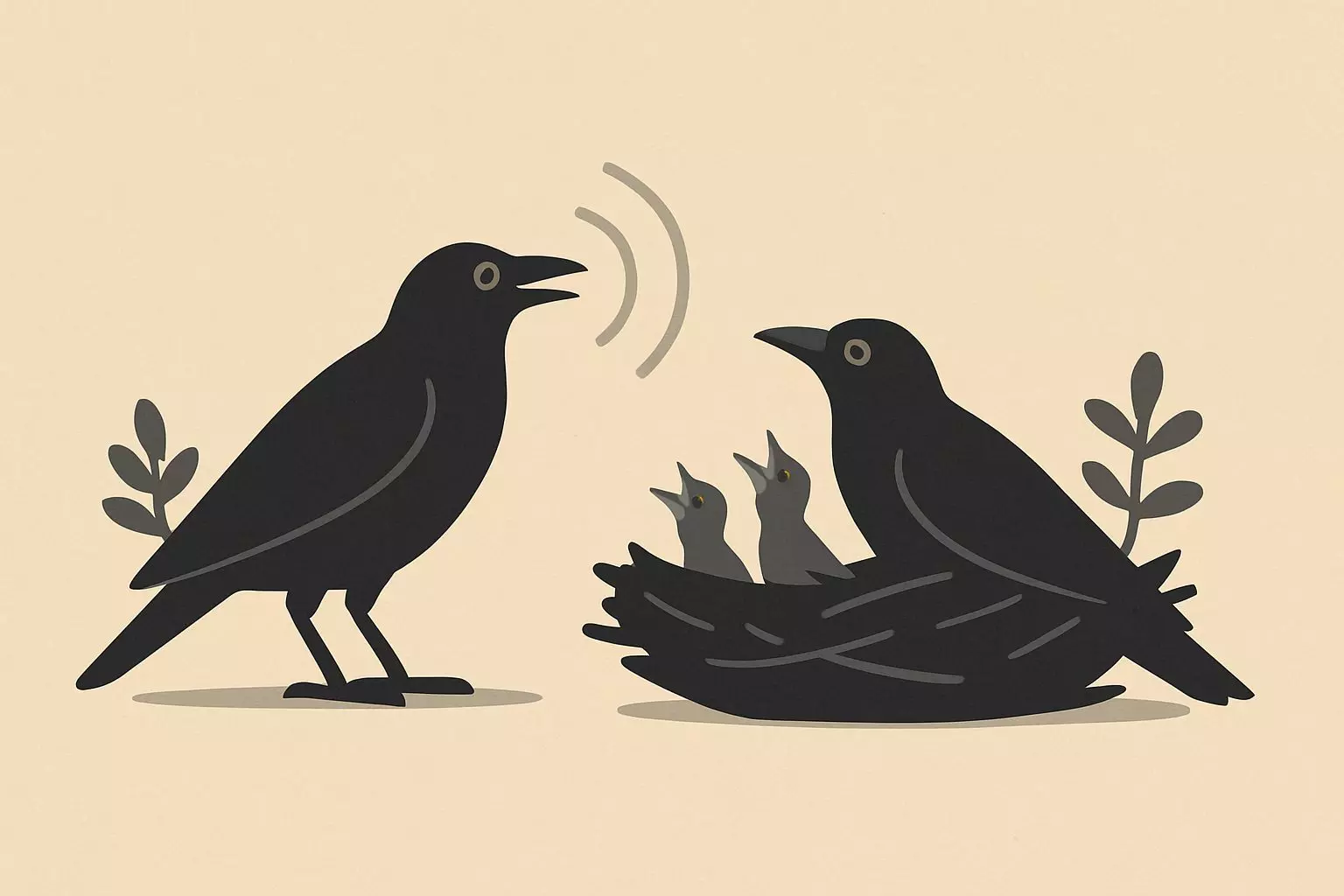 La intrincada red de señales acústicas en cuervos carroñeros